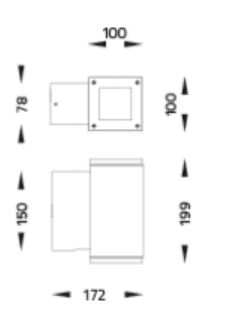 Core LED Wallwasher Abmessungen