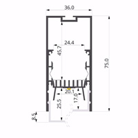 ALU-LLP-CL01-06-S3  36x75mm