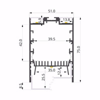ALU-LLP-CL02-07-S2  50x75mm