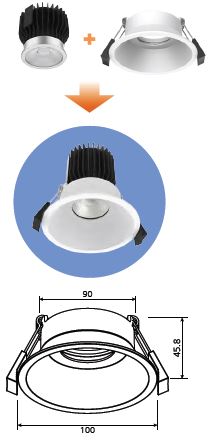 Einbaurahmen UP-DL170-90-A