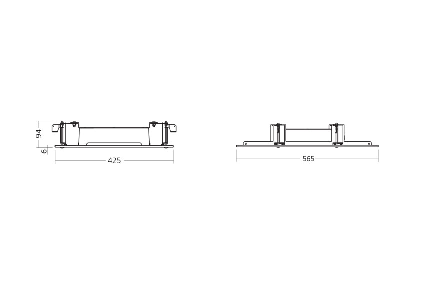 LED Tankstellenleuchte Dros Abmessungen