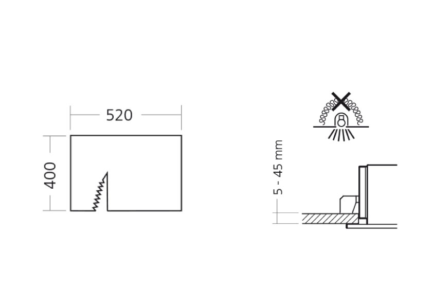LED Tankstellenleuchte Dros Abmessungen