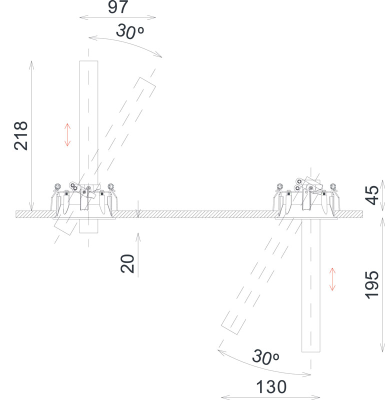 Abmessungen Trimless LED Design Stableuchte Abmessungen Trimless LED Design Stableuchte