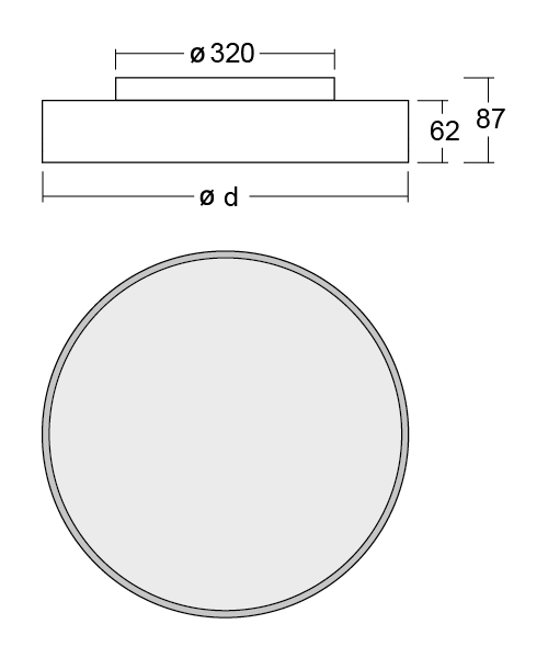 SML LED Anbauleuchte RUN Abmessung