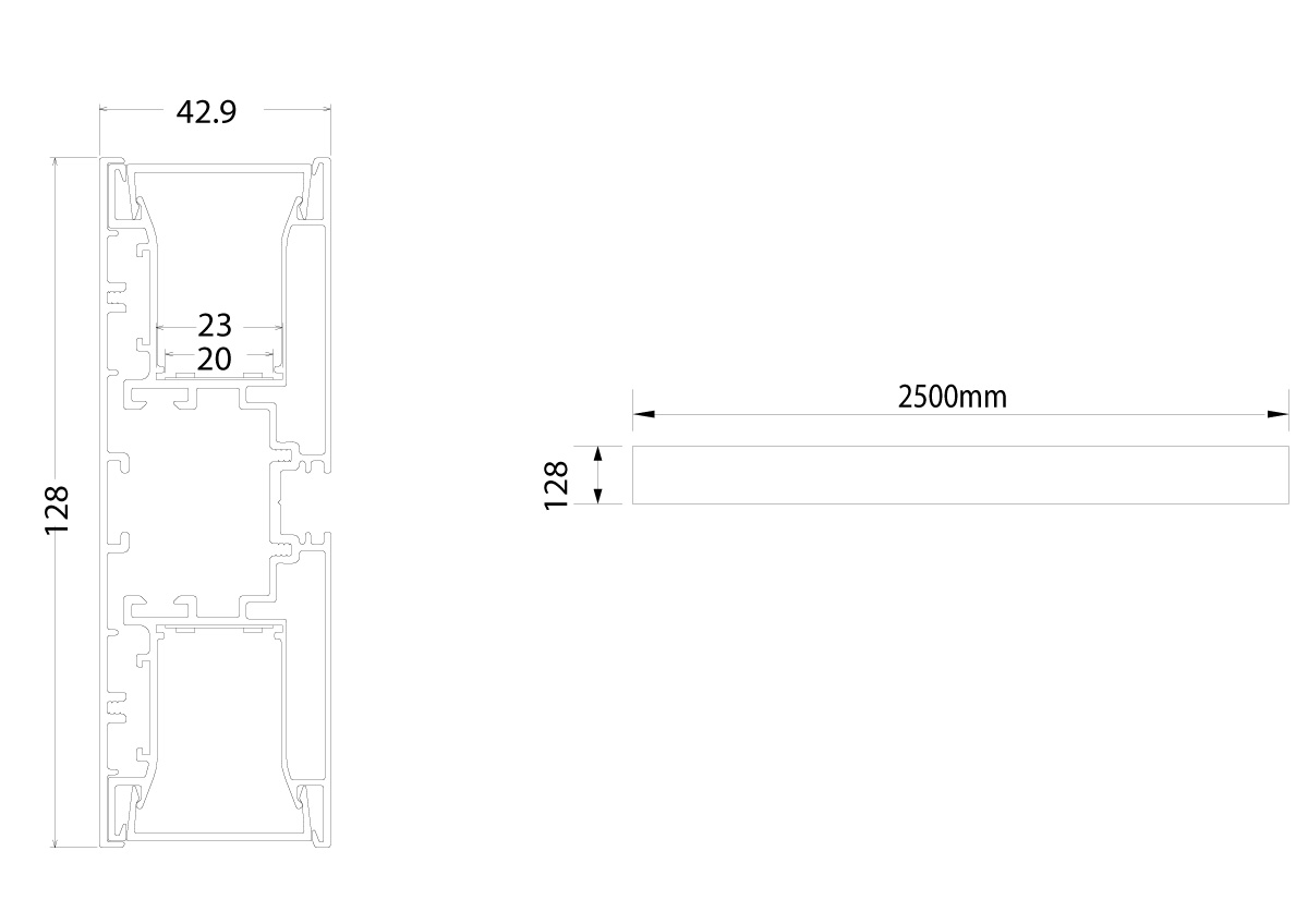 LED Lichtband Wandleuchte LineW