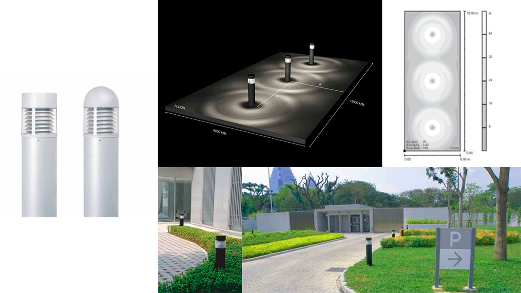 Macron LED Pollerleuchte pulverbeschichtet