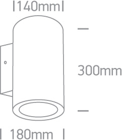 Maxislot Round Fassadenleuchte direkt indirekt strahlend