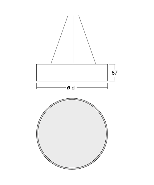 LED Hängelleuchte Duge Abmessung