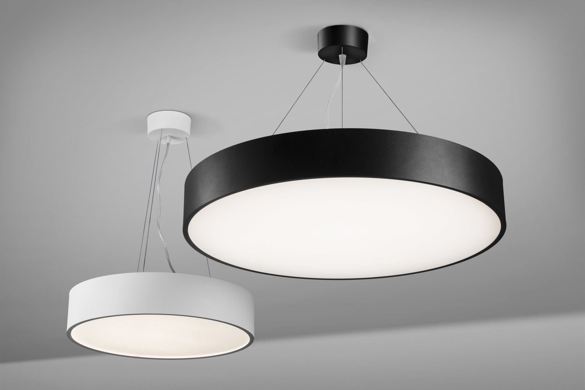 Duge LED Hängeleuchte schwarz Weiss