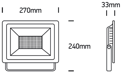LED Fluter Evito XL Abmessungen