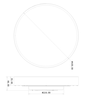 LED Hängelleuchte Roma flat Abmessung