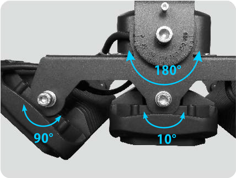 Aufbau LED Fluter Maltos - Halterung mit Winkelmass