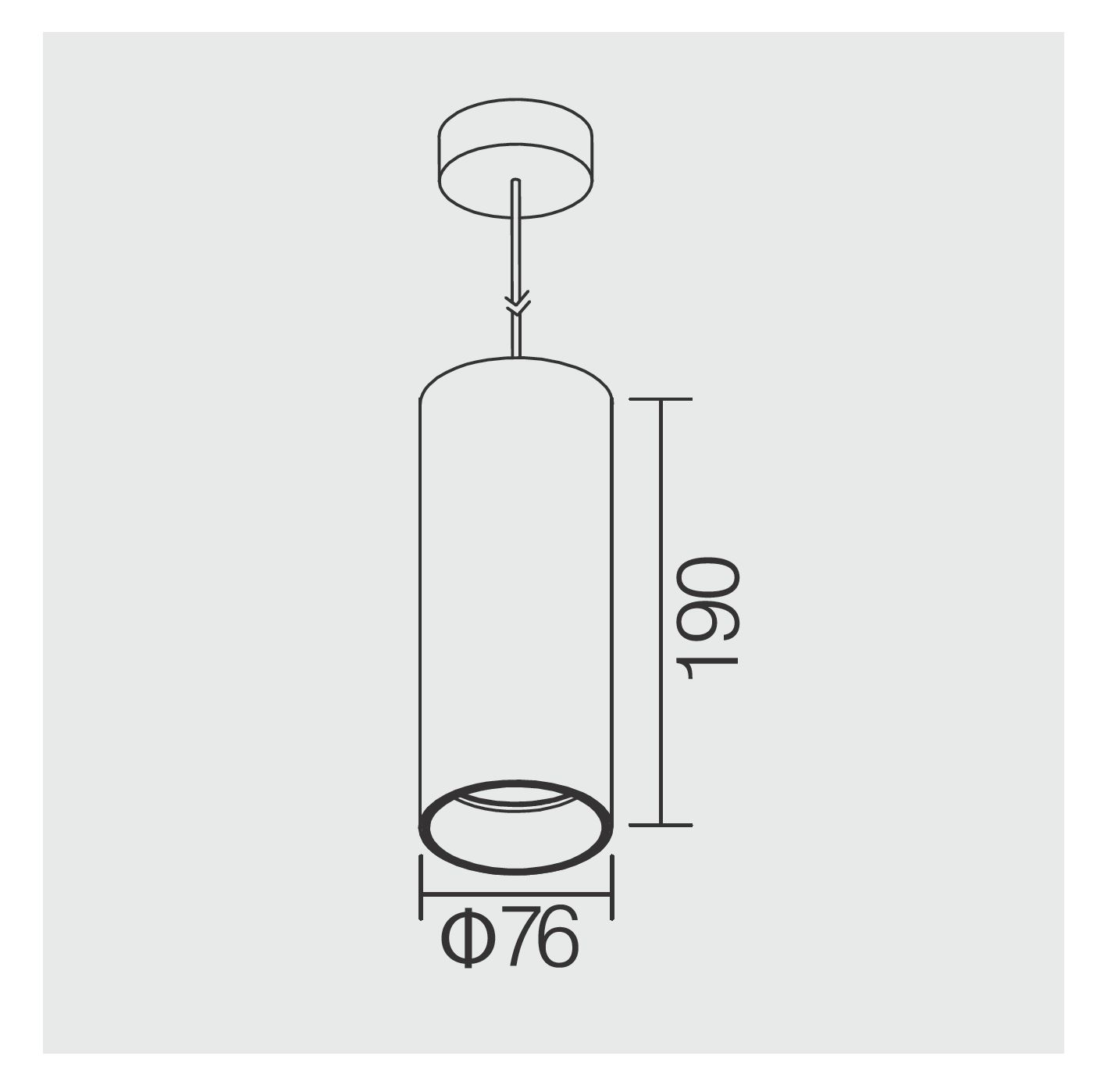LED Pendelleuchte Lexo Abmessung 
