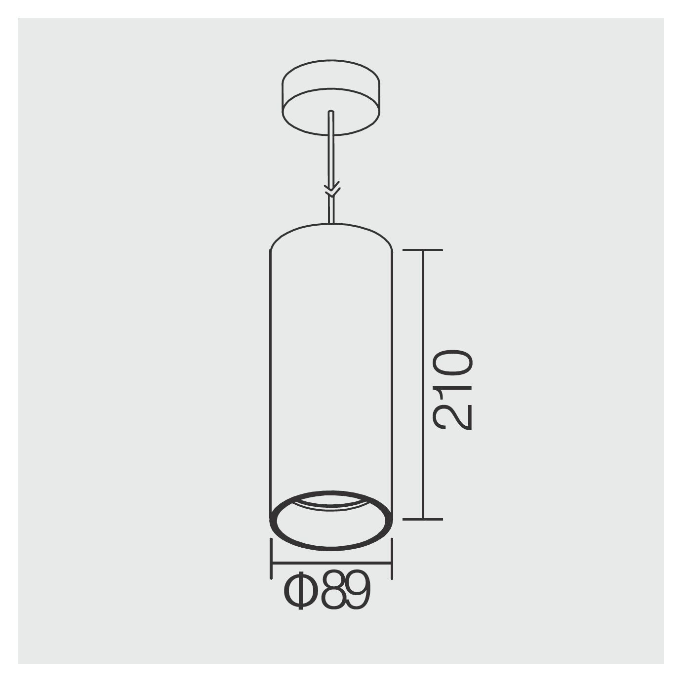 LED Pendelleuchte Lexo Abmessung 