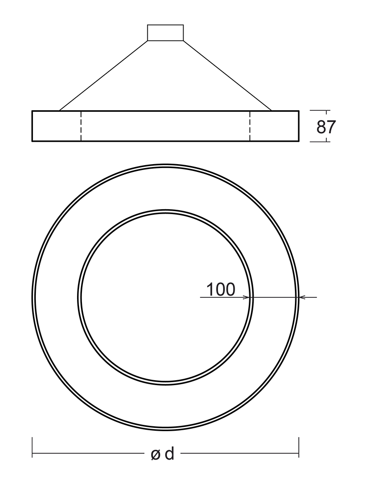 SML LED Ringleuchte Ringo Abmessung