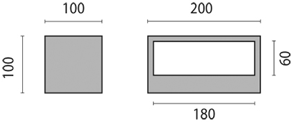 LED Wandleuchte Lasaro IP65 abmessung