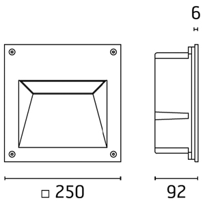 LED Wand-Deckenleuchte Oncasso Abmessung