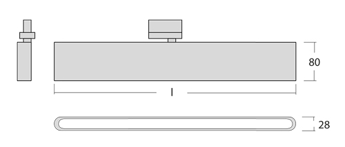 SML LED Stromschienenstrahler Miva linear Abmessungen