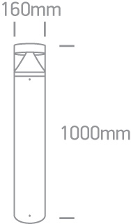 LED Pollerleuchte Abmessung