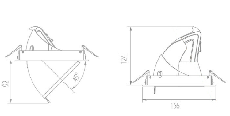 LED Downlight Relo Plus Abmessung