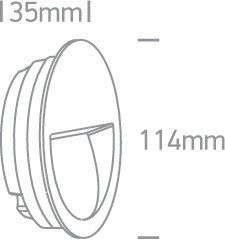 LED Wand-Deckenleuchte Oncasso R Abmessung